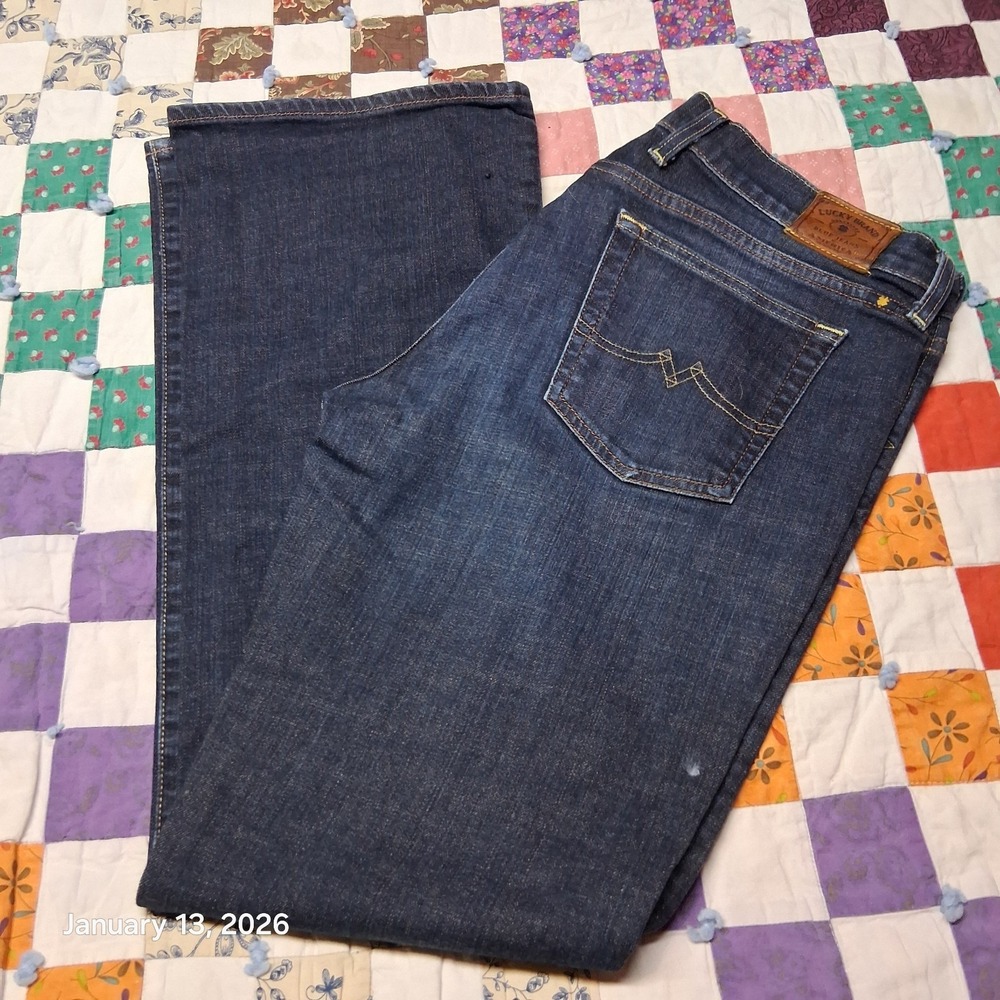 Lucky Brand Sweet‎ N Low Blue Jeans Womens 14/32 34x32 Dark Hypnotic Wash